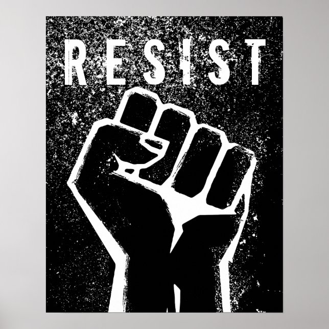 Black Protest Fist Poster (Front)