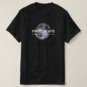 Black Protovate on the Moon Man T-Shirt