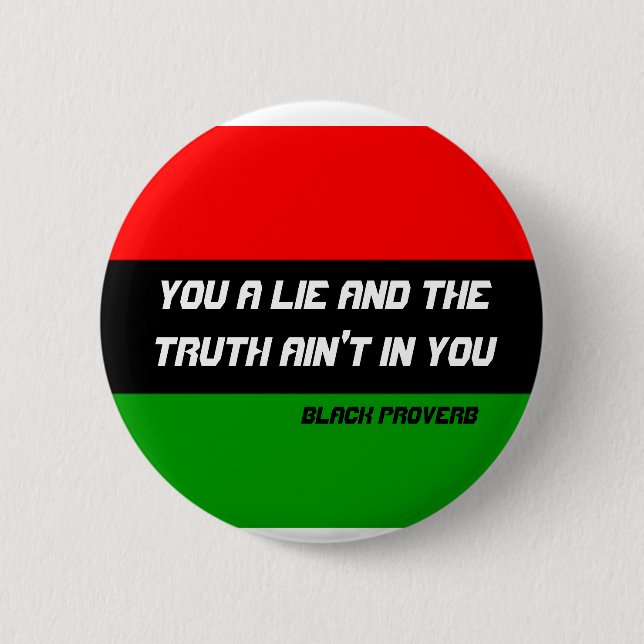 Black Proverb Button (Front)