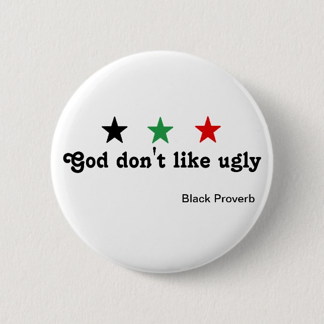 Black Proverb Button (Front)