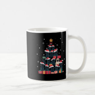 Black Pug Christmas Tree Dog Santa Xmas Merry Dogm Coffee Mug