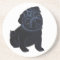 Black Pug Coaster