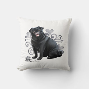 Black Pug Cushion