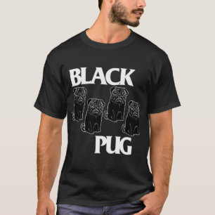 Black Pug Flag Punk Rock Dog T-Shirt