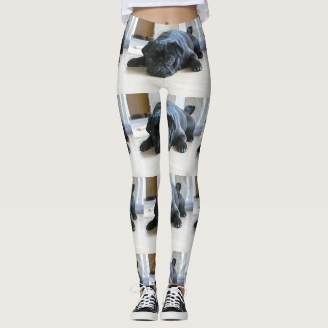 black pug flat leggings (Front)
