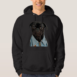Black Pug in Jeans Sticker Classic T-Shirt 181 Hoodie