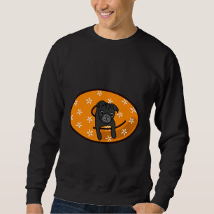 Black Pug in Orange Inner Tube Classic T-Shirt 817 Sweatshirt