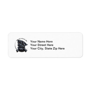 Black Pug Its All About Me Return Address Label