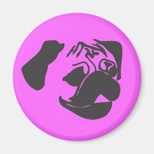 Black Pug Magnet