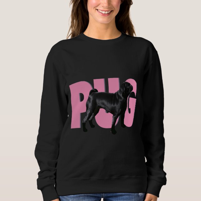 Black Pug - Pink Pug Classic T-Shirt 429 Sweatshirt (Front)