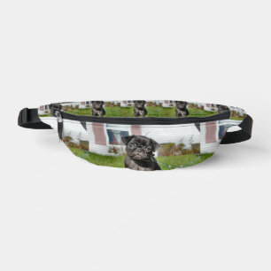 Black pug puppy bum bags