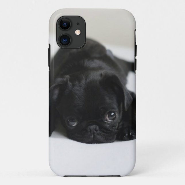 Black Pug Puppy Case-Mate iPhone Case (Back)