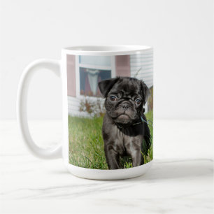Black Pug Puppy Coffee Mug