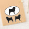 Black Pug Silhouettes Dog Vinyl Sticker Set