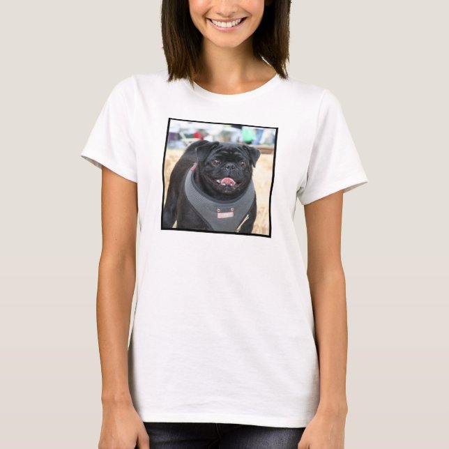Black Pug T-Shirt (Front)