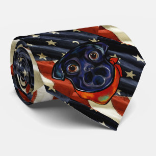 BLACK PUG TIE