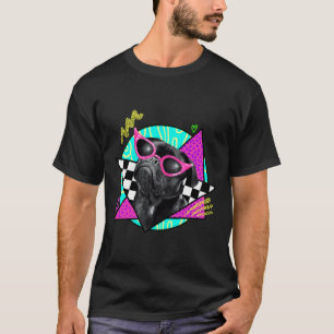 Black Pug Wearing Pink Sunglasses Classic 133 T-Shirt