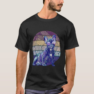 Black Pug with Cool Sunglasses Classic T-Shirt 880