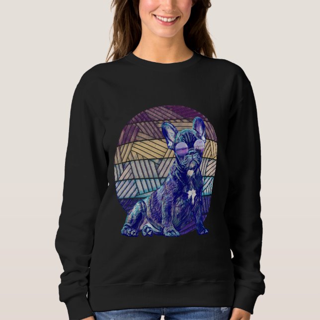 Black Pug with Cool Sunglasses Classic T-Shirt 880 Sweatshirt (Front)