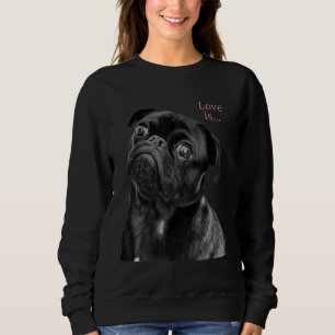 Black Pug Women Men Pug Mum Dad Life Tee Love Dog
