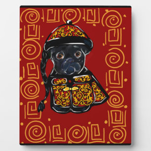 Black Pug Year of the Dog Plaque