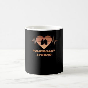 Black Pulmonary Nurse Respiratory Therapist Heartb Coffee Mug