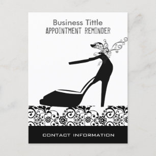 Black  Pump High Heels Beauty Fashion Appointment Postcard