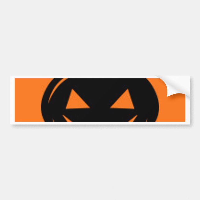 Black Pumpkin Bumper Sticker (Front)