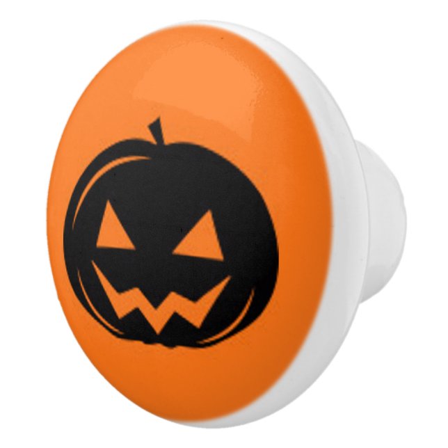 Black pumpkin ceramic knob (Right)