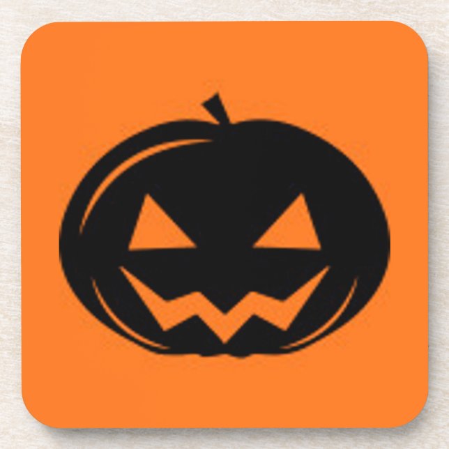 Black Pumpkin Coaster (Front)