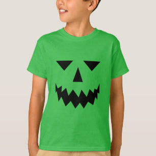 Black Pumpkin Face T-Shirt (Child)