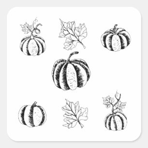 Black Pumpkin for Halloween Sticker