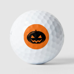 Black pumpkin golf balls