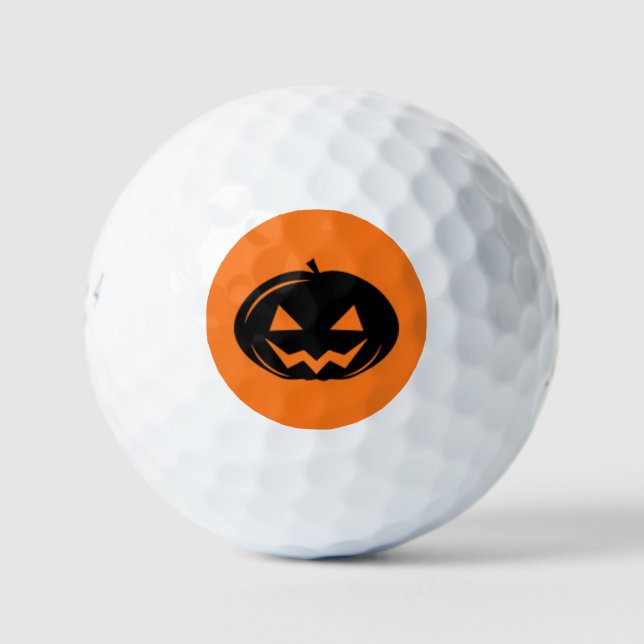 Black pumpkin golf balls (Front)
