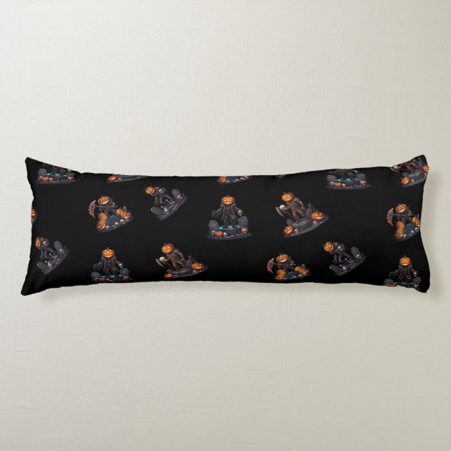 🖤 Black Pumpkin King Throw Pillow 🎃 (Front)