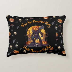 🖤 Black Pumpkin King Throw Pillow 🎃
