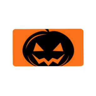 Black pumpkin label