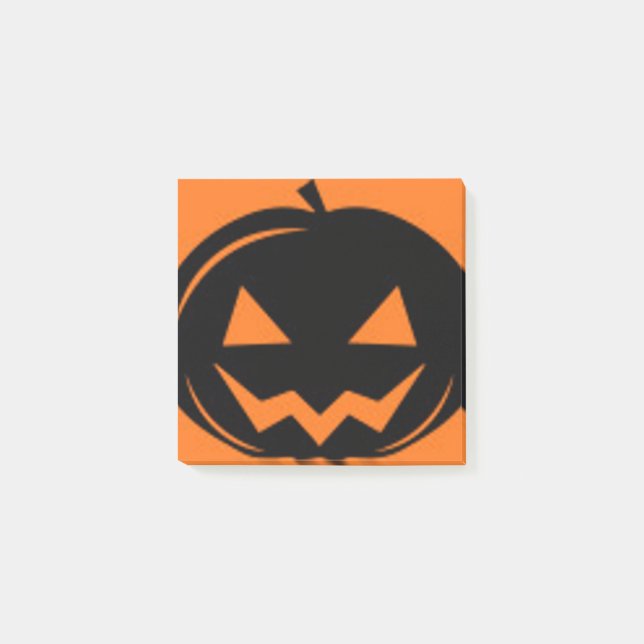 Black Pumpkin Post-it Notes (Front)