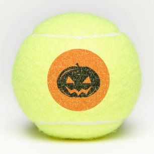 Black pumpkin tennis balls