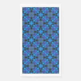 Black, Purple, and Blue Moroccan Stars Pattern Napkin