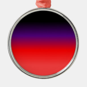 Black, Purple and Red Gradient Metal Ornament
