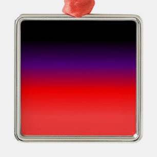 Black, Purple and Red Gradient Metal Ornament