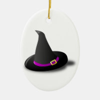 Black, Purple, and Yellow Witch Hat with Bent Tip