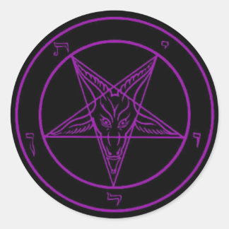 Black/Purple Baphomet Stickers