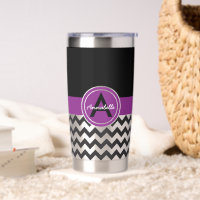 Black Purple Chevron