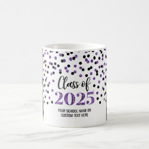 Black Purple Class of 2025 Coffee Mug