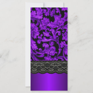 Black & purple damask