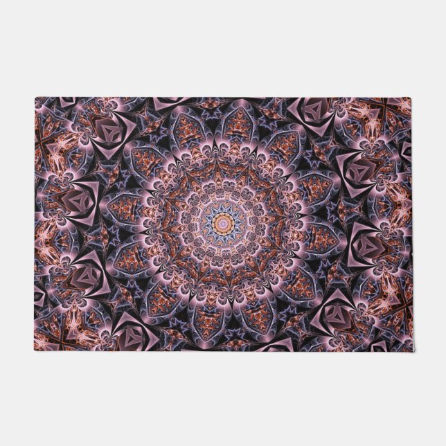 Black Purple Decorative Doormat (Front)