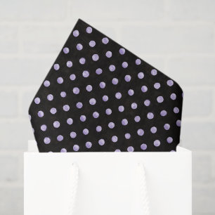 Black Purple Dots Birthday Tissue Paper