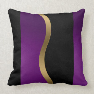 Black Purple Gold Cushion